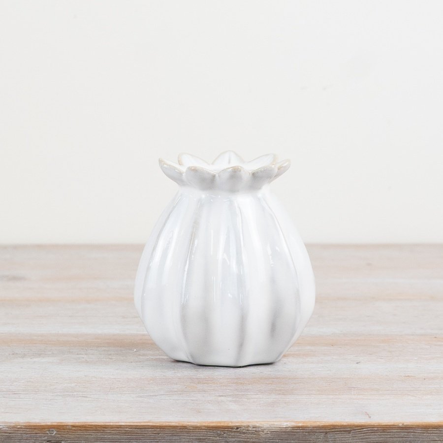 Add a touch of elegance with our modern poppy bud vase.