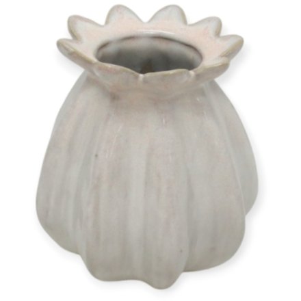 a stunning g white bud vase 