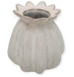 a stunning g white bud vase 