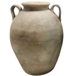 a stylish jug vase with handles