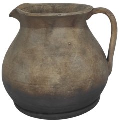 Handcrafted terracotta vase with rustic charm - perfect for adding a natural touch to any room.