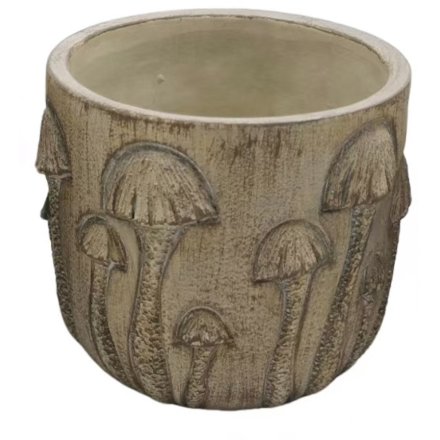 Display greenery in style with this rustic stone planter, ideal for small plants and herbs.