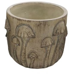Display greenery in style with this rustic stone planter, ideal for small plants and herbs.