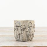 A chic and rustic stone planter, perfect for showcasing small plants or herbs in. 