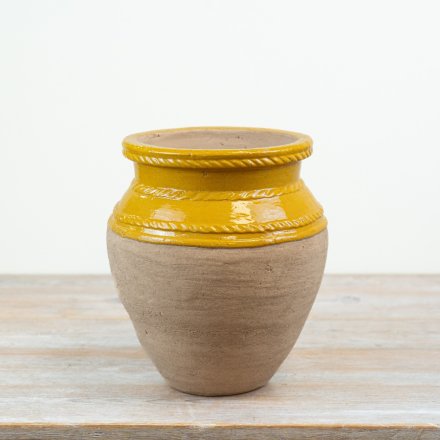 2 Tone Terracotta Vase, 26.5cm 