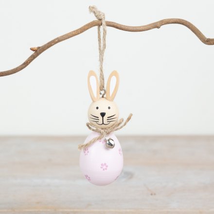 Add charm to your decor with this adorable pink rabbit, a sweet and stylish addition to any living space. 