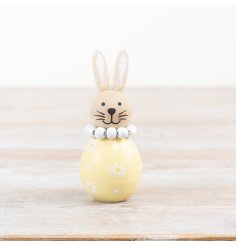 Adorable yellow bunny with a sweet floral design