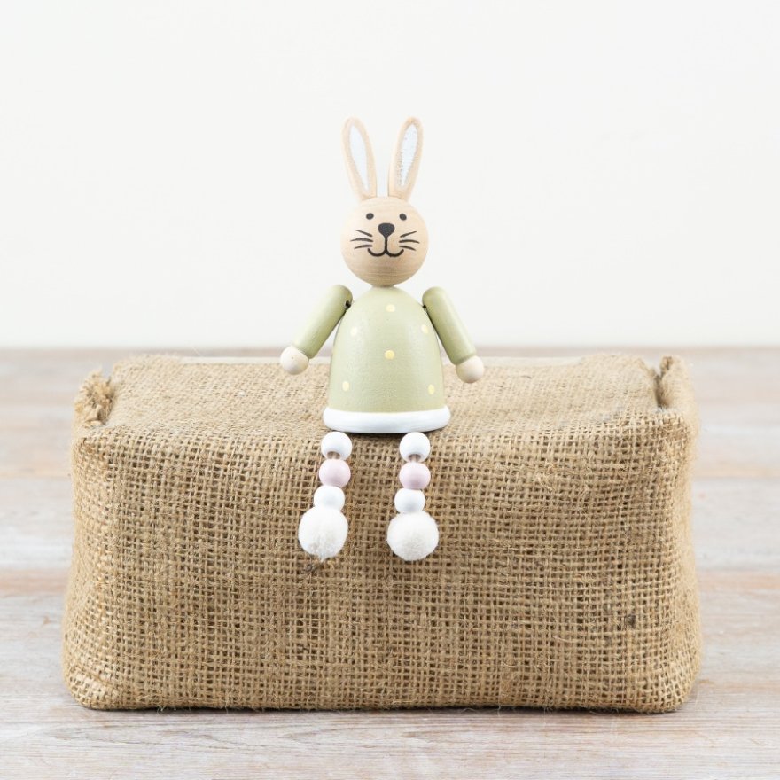 16cm Green Rabbit Ornament
