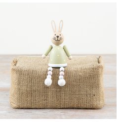 Green bunny figurine for shelves