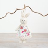 View Fabric Hanging Rabbit, 16cm Details a cute soft bunny hanging decoration