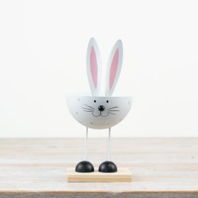 Bring spring charm to your décor with this cute white porcelain rabbit face