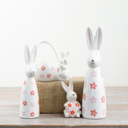 Rabbit with Daisy Design, 10.5cm | 76576 | Homeware / Decorative ...
