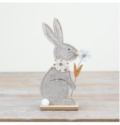 Charming felt bunny decor, perfect for adding a cozy touch to any space.