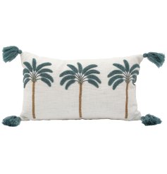 Elevate your decor with our gorgeous palm-inspired cushion. 