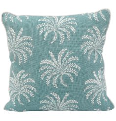 Explore the allure of our 45cm Palmleaf Print Sc Cushion 
