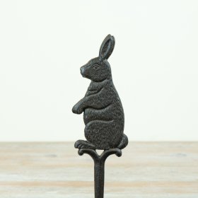 Enhance your garden's charm with this durable Cast Iron Rabbit Stake for outdoor decor.
