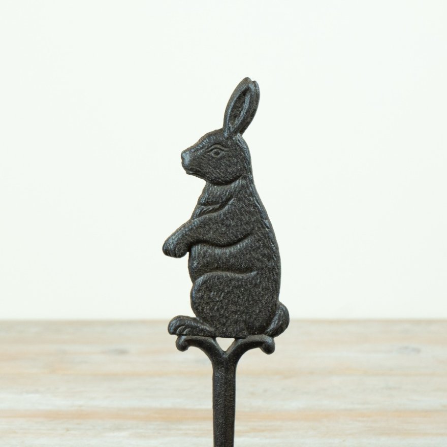  Rabbit Cast Iron Garden Stake, 38cm 