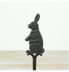 Enhance your garden’s charm with this durable Cast Iron Rabbit Garden Stake.