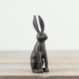 Enhance your Spring table decor with this cast iron standing rabbit.