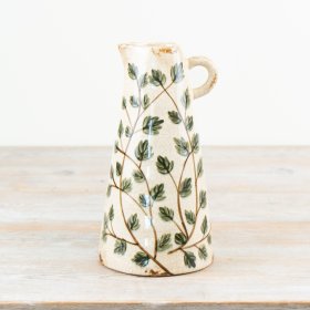 Transform your space with our stunning Leaf Ceramic Jug Vase, 