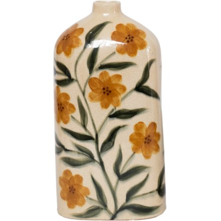 16cm Glazed Bottle Top Vase