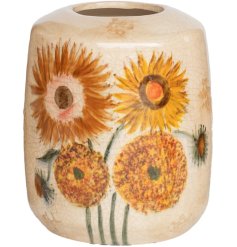 Display the vibrant beauty of nature with our sunflower ceramic vase – a lovely addition to any home.