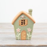 View Tealight Fairy House, 13.7cm Details a charming house design tea light holder