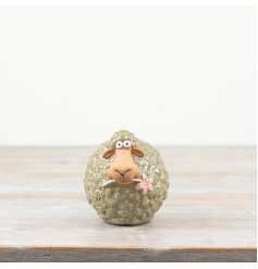 Bring charm to your decor with this delightful Green Sheep Flower Ornament.
