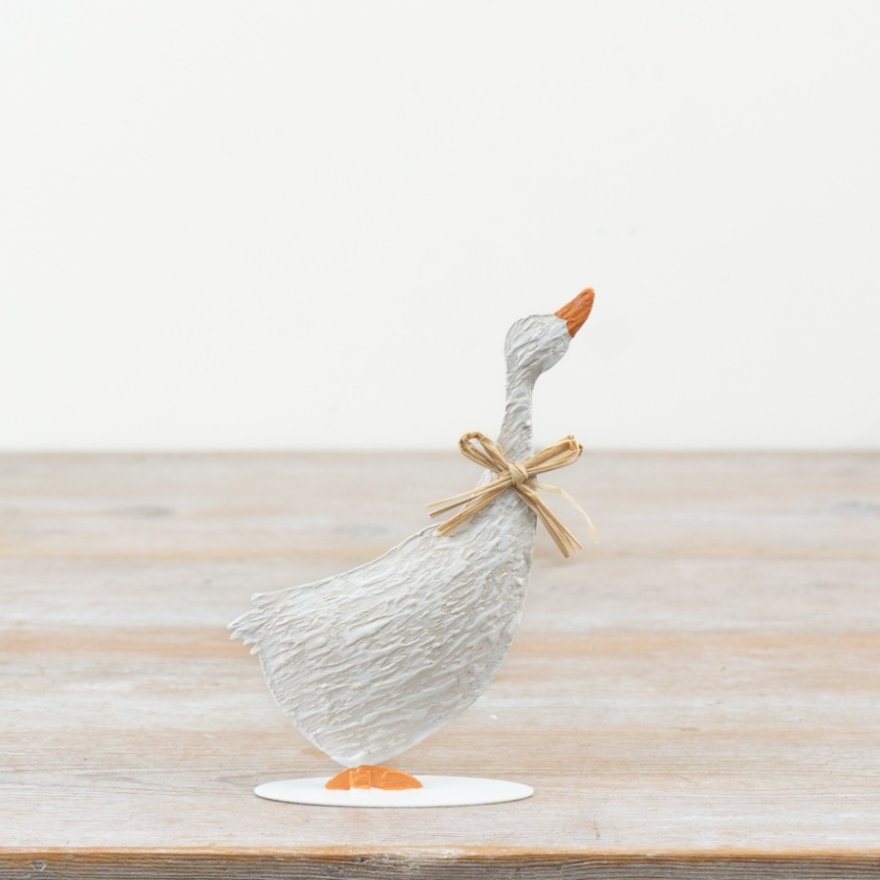 Duck Decoration with Bow, 14.5cm 