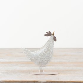 Bring rustic charm and quirky cluck vibes to your shelf with this delightful decoration!