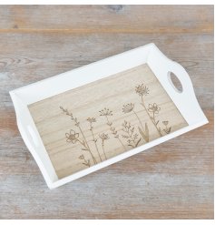 Welcome spring with this delightful wooden tray.