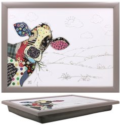 Upgrade your home decor with Bug Art's delightful Connie Cow Lap Tray 