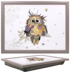 Alluring lap tray with a lovely owl design.