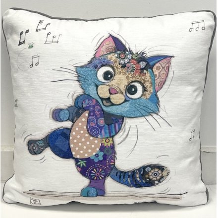 43cm Keira Kitten Cushion Bug Art 