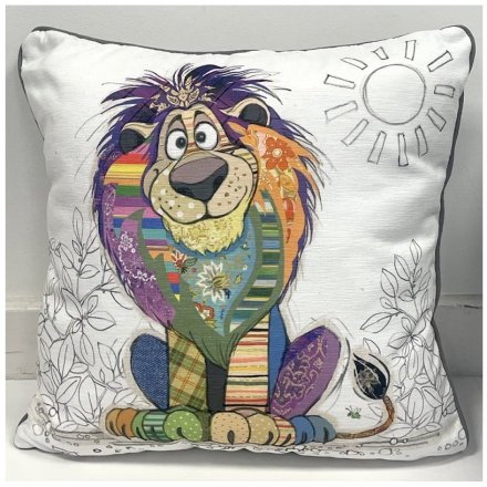43cm Louis Lion Cushion  Bug Art 