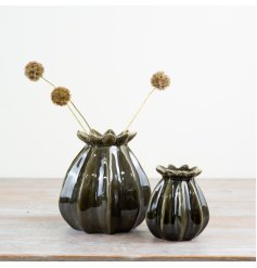 Add farmhouse charm to your space with this ceramic vase