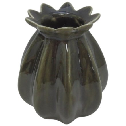 charming poppy seed shaped vase 