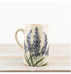 Bring elegance to any space with this charming lavender ceramic vase jug.