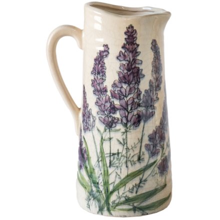 Rustic Lavender Jug, 27.5cm