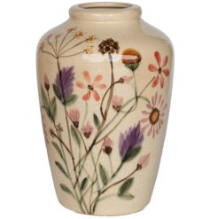Elegant vase featuring a lovely floral pattern