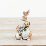 Celebrate Mother's Day and Easter with our adorable Mum & Child Bunny Decor With Flowers. 