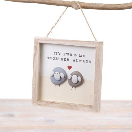 Wooden It's ewe and Me Sheep Frame, 13cm 