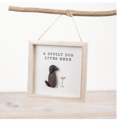Show your pup some love with our charming "A Spoilt Dog Lives Here" frame 