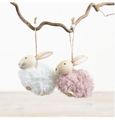 Adorable bunny-shaped hangers for kids' clothes and accessories.