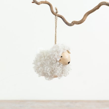 Sheep Hanging Ornament, 10cm