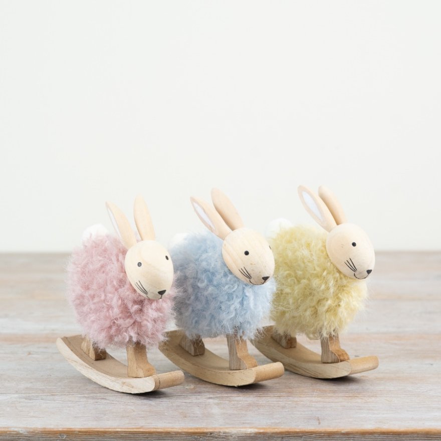 13cm Pastel Coloured Rabbit Deco, 3/A