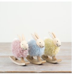 A delightful collection of soft, fluffy sheep ornaments.
