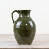 A stylish green glazed viona vase 