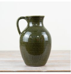 Elevate your décor with our chic green glazed viona vase.