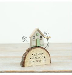 Infuse your living space with natural ambiance using our Wooden Log House Deco - perfect for a rustic touch!